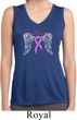 Breast Cancer Heaven Can Wait Ladies Sleeveless Moisture Wicking Shirt