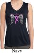 Breast Cancer Heaven Can Wait Ladies Sleeveless Moisture Wicking Shirt