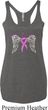 Breast Cancer Heaven Can Wait Ladies Tri Blend Racerback Tank Top