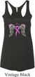 Breast Cancer Heaven Can Wait Ladies Tri Blend Racerback Tank Top
