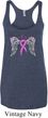 Breast Cancer Heaven Can Wait Ladies Tri Blend Racerback Tank Top