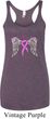 Breast Cancer Heaven Can Wait Ladies Tri Blend Racerback Tank Top