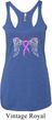 Breast Cancer Heaven Can Wait Ladies Tri Blend Racerback Tank Top
