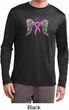 Breast Cancer Heaven Can Wait Mens Dry Wicking Long Sleeve Shirt