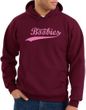Breast Cancer Hoodie - Distressed Save The Boobies Adult Maroon Hoody