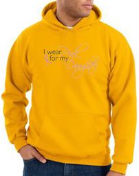 Breast Cancer Hoodie Hooded Sweatshirt Pink For My Daughter Gold Hoody