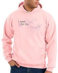 Breast Cancer Hoodie Hooded Sweatshirt Pink For My Daughter Pink Hoody