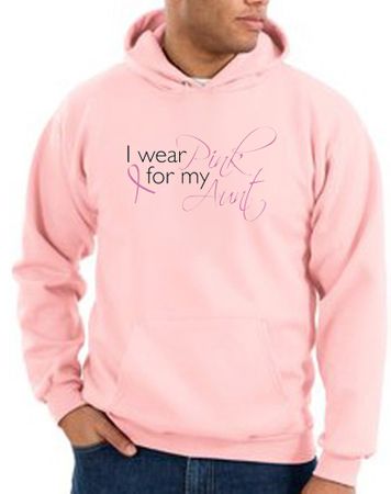 Breast Cancer Hoodie I Wear Pink For My Aunt Hoody Pink