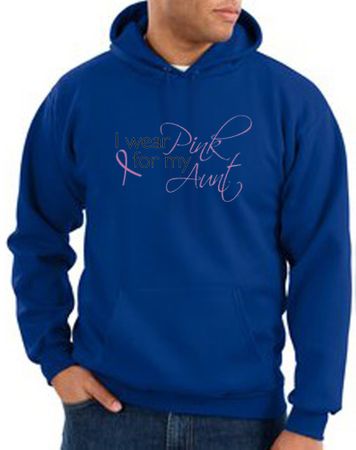 Breast Cancer Hoodie I Wear Pink For My Aunt Hoody Royal