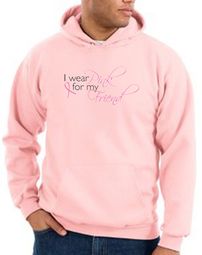 Breast Cancer Hoodie - I Wear Pink For My Friend Adult Pink Hoody