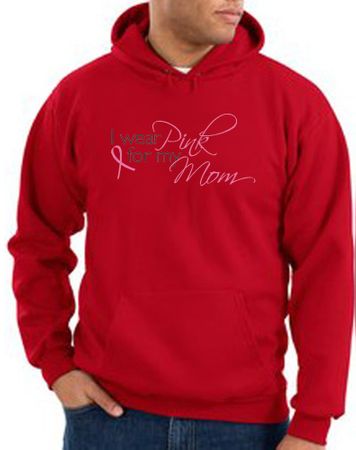 Breast Cancer Hoodie I Wear Pink For My Mom Hoody Red
