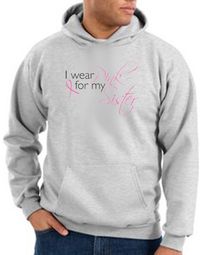 Breast Cancer Hoodie I Wear Pink For My Sister Ash Hoody
