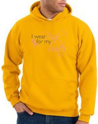 Breast Cancer Hoodie I Wear Pink For My Sister Gold Hoody