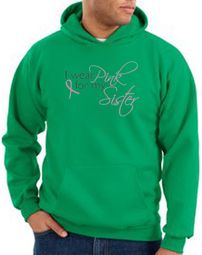 Breast Cancer Hoodie I Wear Pink For My Sister Kelly Green Hoody