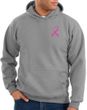 Breast Cancer Hoodie Pink Ribbon Pocket Print Hoody Athletic Heather