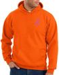 Breast Cancer Hoodie Pink Ribbon Pocket Print Hoody Orange