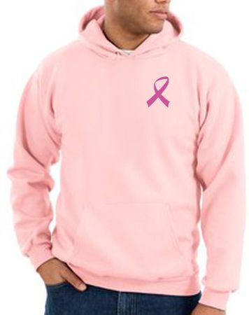 Breast Cancer Hoodie Pink Ribbon Pocket Print Hoody Pink