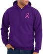 Breast Cancer Hoodie Pink Ribbon Pocket Print Hoody Purple