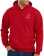Breast Cancer Hoodie Pink Ribbon Pocket Print Hoody Red