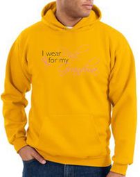 Breast Cancer Hoodie Sweatshirt I Wear Pink For My Grandma Gold Hoody