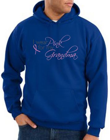 Breast Cancer Hoodie Sweatshirt I Wear Pink For My Grandma Royal Hoody
