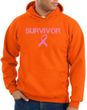 Breast Cancer Hoodie Sweatshirt - Ribbon Survivor Adult Orange Hoody