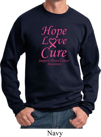 Breast Cancer Hope Love Cure Sweatshirt