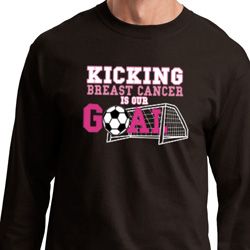 Breast Cancer Kicking Breast Cancer is Our Goal Long Sleeve Shirt