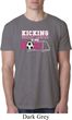 Breast Cancer Kicking Breast Cancer is Our Goal Mens Burnout Shirt