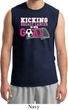 Breast Cancer Kicking Breast Cancer is Our Goal Mens Muscle Shirt