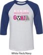 Breast Cancer Kicking Breast Cancer is Our Goal Mens Raglan Shirt