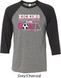 Breast Cancer Kicking Breast Cancer is Our Goal Mens Raglan Shirt