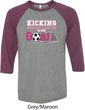 Breast Cancer Kicking Breast Cancer is Our Goal Mens Raglan Shirt