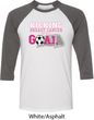 Breast Cancer Kicking Breast Cancer is Our Goal Mens Raglan Shirt