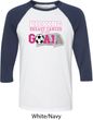 Breast Cancer Kicking Breast Cancer is Our Goal Mens Raglan Shirt