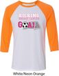 Breast Cancer Kicking Breast Cancer is Our Goal Mens Raglan Shirt