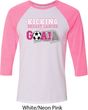 Breast Cancer Kicking Breast Cancer is Our Goal Mens Raglan Shirt