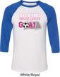Breast Cancer Kicking Breast Cancer is Our Goal Mens Raglan Shirt