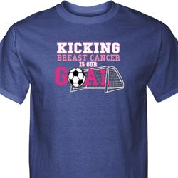 Breast Cancer Kicking Breast Cancer is Our Goal Mens Tall Shirt