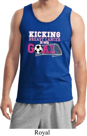 Breast Cancer Kicking Breast Cancer is Our Goal Mens Tank Top
