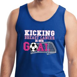 Breast Cancer Kicking Breast Cancer is Our Goal Mens Tank Top