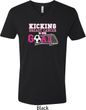 Breast Cancer Kicking Breast Cancer is Our Goal Mens V-Neck Shirt