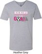Breast Cancer Kicking Breast Cancer is Our Goal Mens V-Neck Shirt