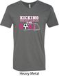 Breast Cancer Kicking Breast Cancer is Our Goal Mens V-Neck Shirt