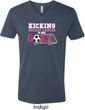 Breast Cancer Kicking Breast Cancer is Our Goal Mens V-Neck Shirt