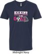 Breast Cancer Kicking Breast Cancer is Our Goal Mens V-Neck Shirt