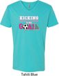 Breast Cancer Kicking Breast Cancer is Our Goal Mens V-Neck Shirt
