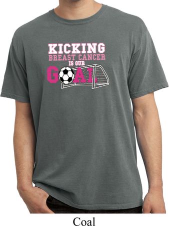 Breast Cancer Kicking Breast Cancer is Our Goal Pigment Dyed Shirt