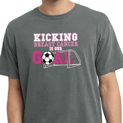 Breast Cancer Kicking Breast Cancer is Our Goal Pigment Dyed Shirt