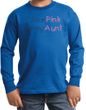 Breast Cancer Kids Long Sleeve T-shirt - I Wear Pink For My Aunt Royal